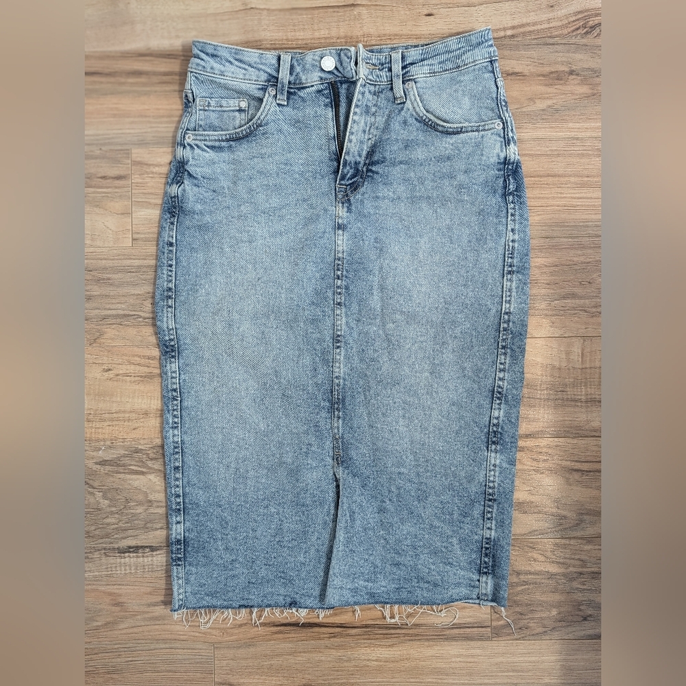 H&M &Denim Label Midi Denim Skirt - Size 6